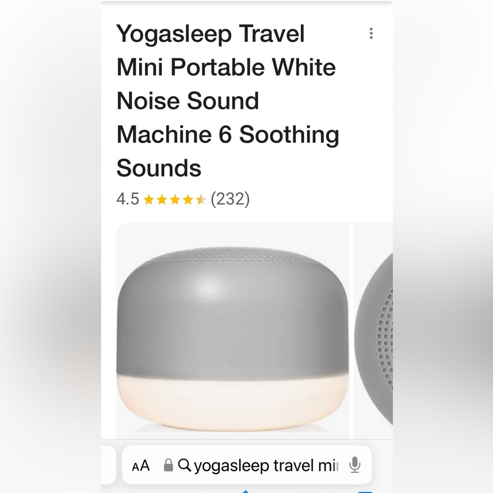 Yogasleep Travel Mini White Noise Gray